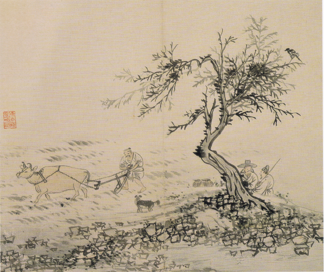 종이에 수묵담채, 26.7×31.6㎝, 삼성미술관리움 소장