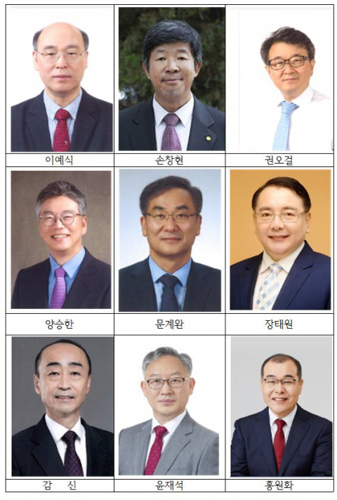 제 19대 경북대총장 선거 입후보자들. 경북대 제공