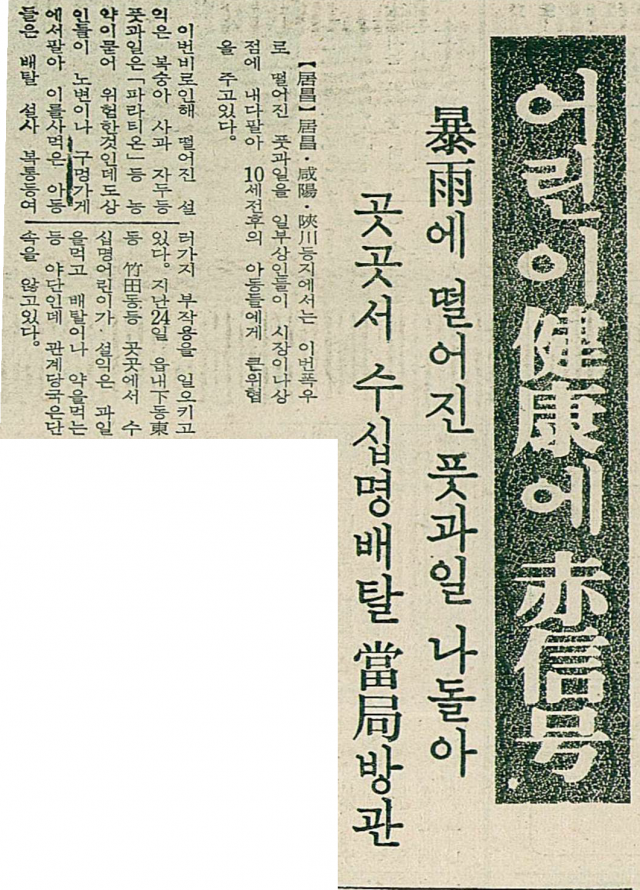 1970년 6월 28일자 매일신문 8면(경남판)에 실린 풋과일 관련 기사. 매일신문 DB