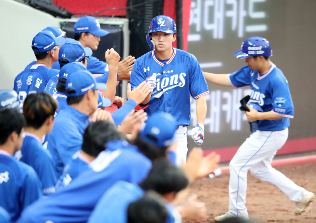삼성의 최근 덧아웃 분위기는 최고다. 팀에 활력이 넘치고, 6번의 3연전 중 5번의 위닝시리즈를 기록했다. 삼성 라이온즈 제공