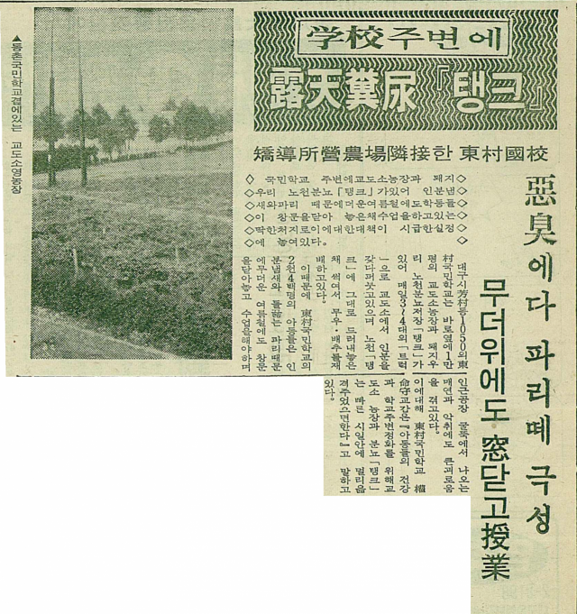 1970년 7월 1일자 매일신문 8면에 실린 동촌초등학교의 