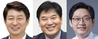 권영진 대구시장, 홍의락 대구시 경제부시장, 김경수 경남도지사. 매일신문DB