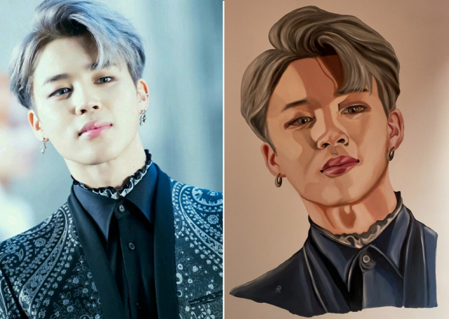 사진. 하자르 인스타그램 / 방탄소년단 지민