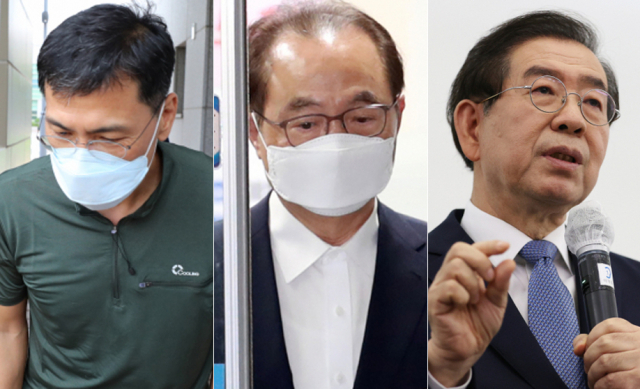 (왼쪽에서부터) 안희정 전 충남도지사, 오거돈 전 부산시장, 고(故) 박원순 서울시장