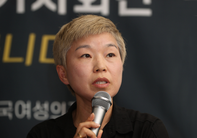 김재련 법무법인 온-세상 대표변호사가 13일 서울 은평구 한국여성의전화 교육관에서 열린 