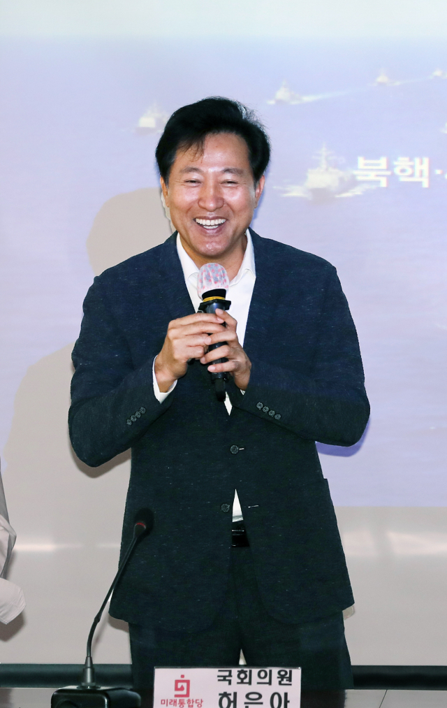 오세훈 전 서울시장이 22일 서울 여의도 국회 의원회관에서 열린 미래통합당 