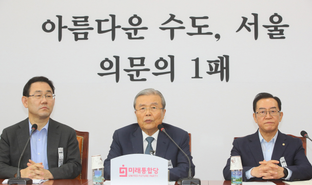 미래통합당 김종인 비상대책위원장이 27일 국회에서 열린 비상대책위원회의에서 