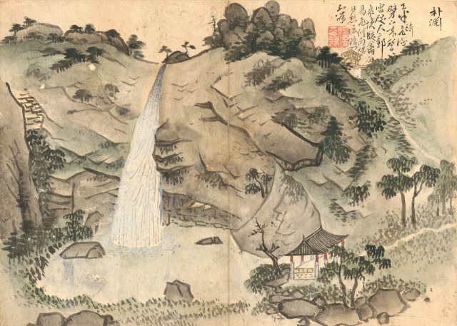 종이에 수묵담채, 32.8×53.4㎝. 국립중앙박물관 소장