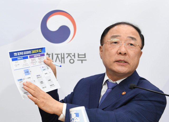 홍남기 경제부총리 겸 기획재정부 장관이 10일 오후 정부세종청사에서 열린 출입기자단 간담회를 통해 
