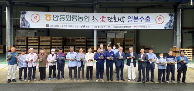 안동지역에서 생산된 멜론과 단호박 등이 동남아와 일본 수출길에 본격 올랐다. 안동시 제공