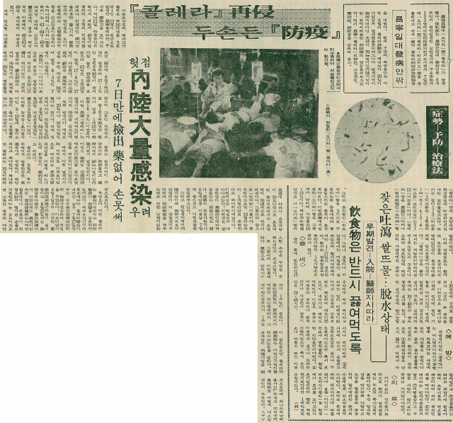 1970년 8월 14일 매일신문 3면에 실린 콜레라 발생 원인과 방역 문제점을 짚은 기사. 매일신문 DB