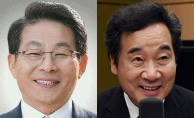 차명진 전 의원(왼쪽), 더불어민주당 당권 주자 이낙연 후보.
