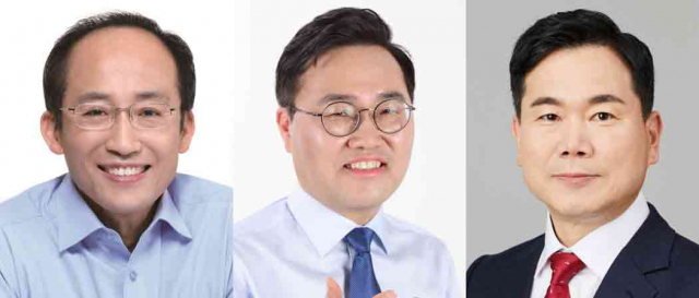 (왼쪽부터) 미래통합당 추경호, 홍석준, 김승수 의원