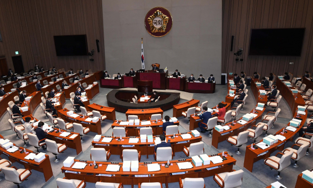 2019회계연도 결산 부별심사를 위한 예산결산특별위원회 전체회의가 31일 오전 서울 여의도 국회에서 열리고 있다. 연합뉴스