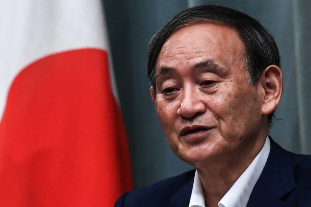 스가 요시히데 일본 관방장관. 연합뉴스