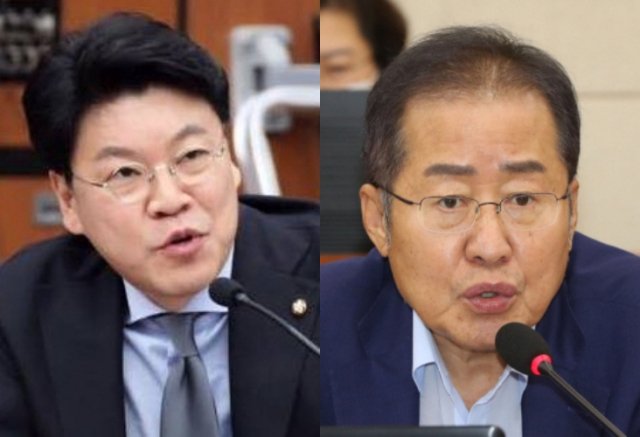 장제원, 홍준표 의원. 매일신문 DB