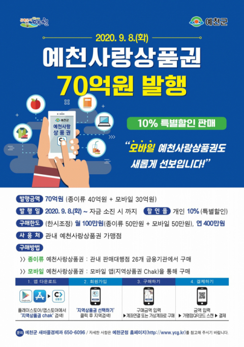 예천사랑상품권 홍보 포스터. 예천군 제공