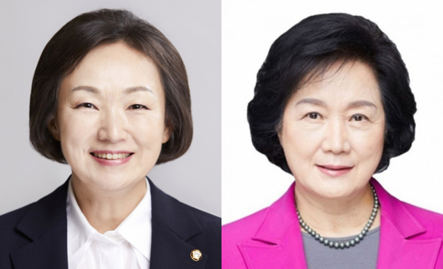 한무경 의원(왼쪽)과 조명희 의원