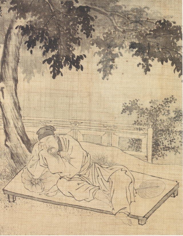 모시에 수묵, 32×25㎝, 해남 윤씨 종가 소장