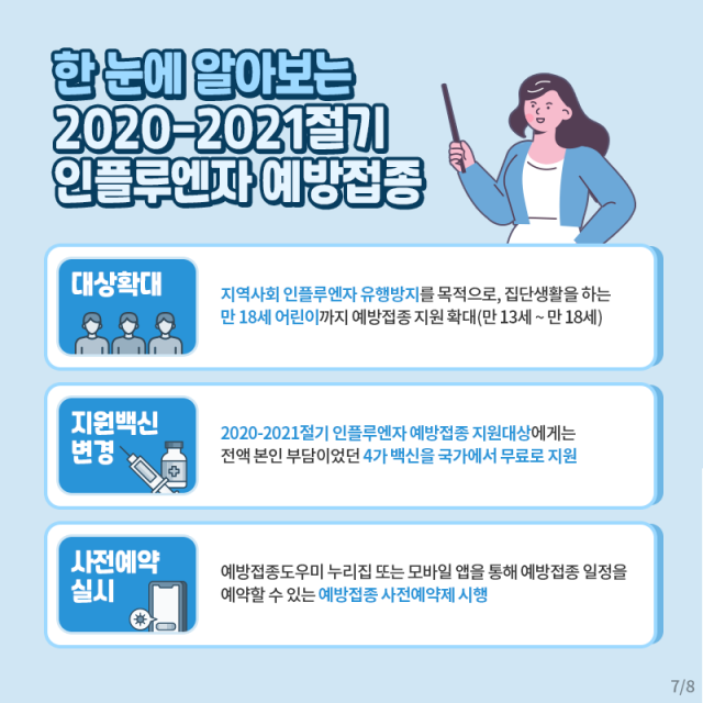 인플루엔자(독감) 국가예방접종 안내. 질병관리청