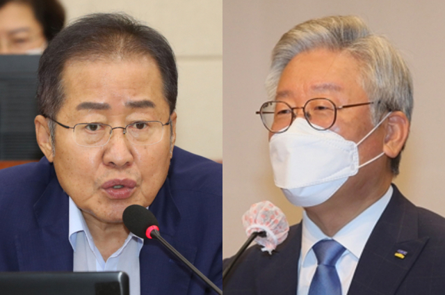 홍준표 무소속 의원과 이재명 경기도지사.