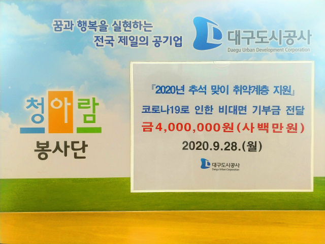 대구도시공사 기부금