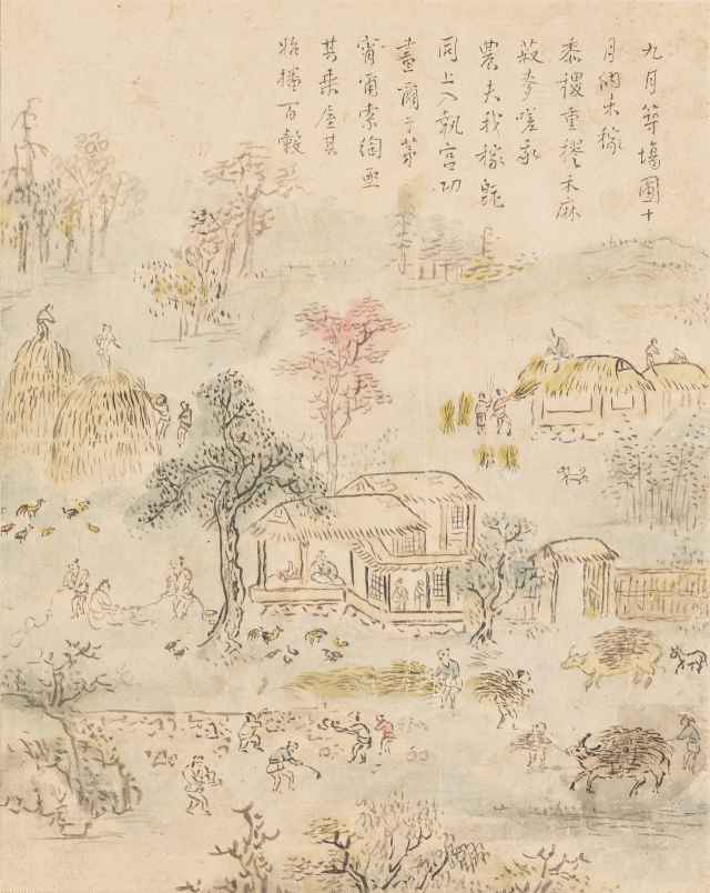 비단에 수묵담채, 34.8×25.6㎝, 국립중앙박물관 소장