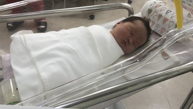 신향숙(36)·하경수(36) 부부 둘째 딸 호두(3.5㎏) 9월 18일 출생