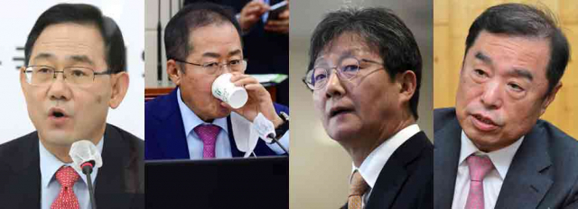 (왼쪽부터) 주호영, 홍준표, 유승민, 김병준