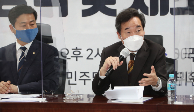 더불어민주당 이낙연 대표가 6일 오후 서울 여의도 국회 의원회관에서 열린 