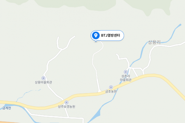 경북 상주시에 위치한 인터콥 열방센터 위치. 네이버 지도 캡쳐