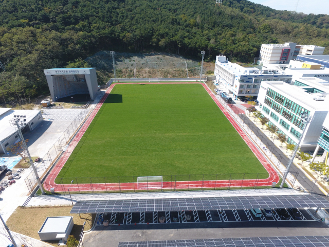 대구 수성구 대흥동 대구체육공원 내 대구FC 클럽하우스 훈련장 일대 모습. 대구시체육회 제공