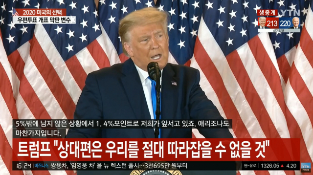 도널드 트럼프 미국 대통령. YTN TV 화면 캡처
