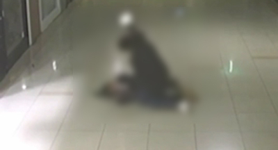 부산 지하상가 폭행 cctv 영상 캡처.