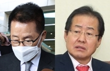 박지원 국정원장, 홍준표 의원. 연합뉴스