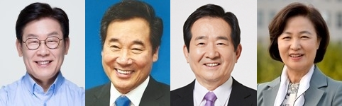 이재명, 이낙연, 정세균, 추미애. 매일신문DB