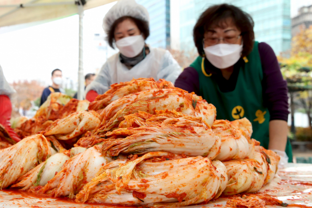 김장 담그는 모습. 자료사진 연합뉴스