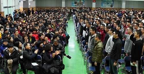 2015년 2월 3일 전북 임실군 육군35사단 신병교육대대에서 열린