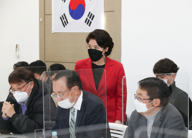 조은희 서초구청장이 3일 오후 서울 마포구 마포현대빌딩에서 열린 