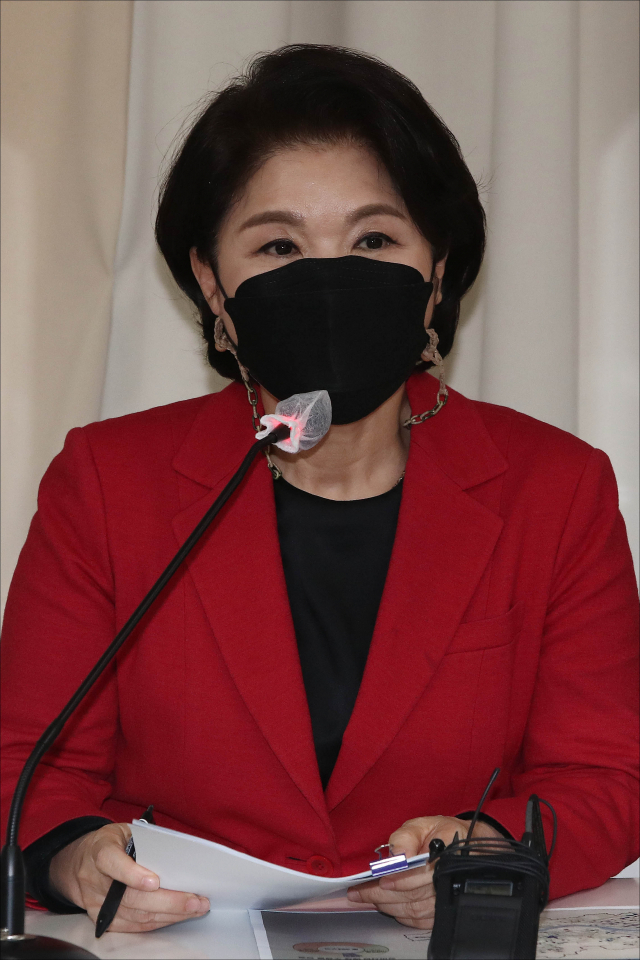 조은희 서초구청장이 3일 오후 서울 마포구 마포현대빌딩에서 열린 
