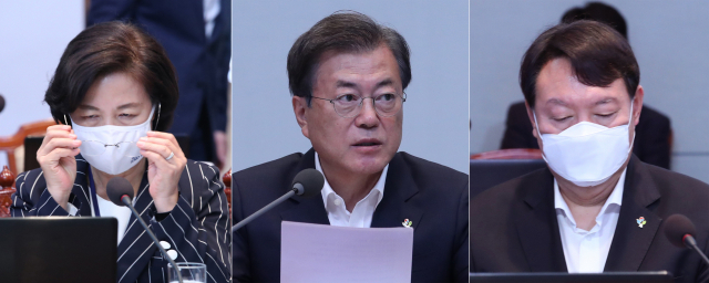 문재인 대통령은 16일 윤석열 검찰총장에 대한 