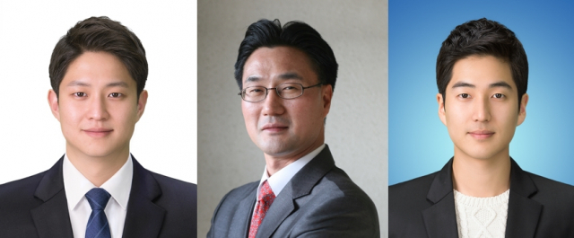 왼쪽부터 DGIST 나노바이오융합연구부 김정민 박사, 연세대 신소재공학과 이우영 교수, 공동제1저자 문홍재 박사과정생.