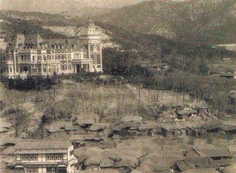 1920년대 인왕산 아래 벽수산장 주변 모습. 언커크길 안내문 캡처