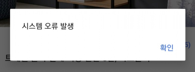 쿠팡 시스템 오류 문구