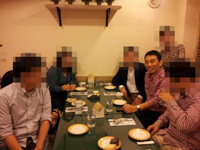 2018년 7월 한국사내변호사회 개인정보보호법 스터디 뒷풀이에 참석한 김용민 의원. 한국사내변호사회 갈무리