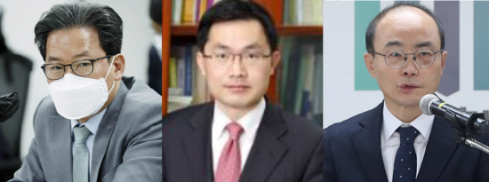 (왼쪽부터)심재철 법무부 검찰국장, 이정수 서울남부지검장, 조종태 서울고검 차장검사. 연합뉴스 및 서울남부지검 홈페이지 캡쳐
