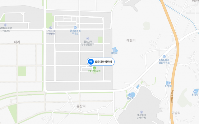 코로나19 확진자가 다녀간 대구 달성군 식당 위치. 네이버 지도