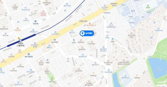 오정능력보습학원 위치. 네이버 지도