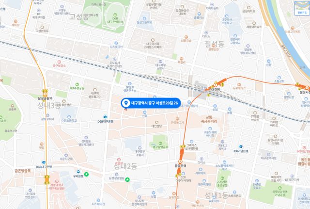 대구행복기숙사 예정지. 네이버 지도 캡쳐