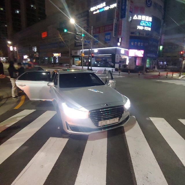 음주 난폭 운전을 하다 경찰에 검거된 1억 금고 절도범. 부산경찰청 제공